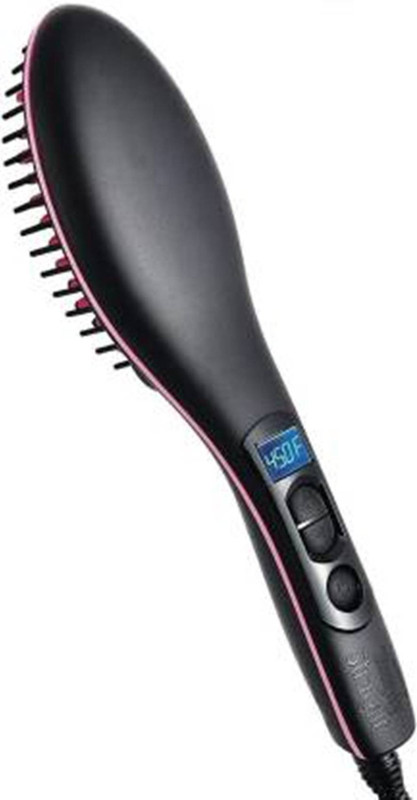lyfline Electronic Ceramic Hair Straightening Brush Machine-Black Hair Straightener Hair Straightener(Black)