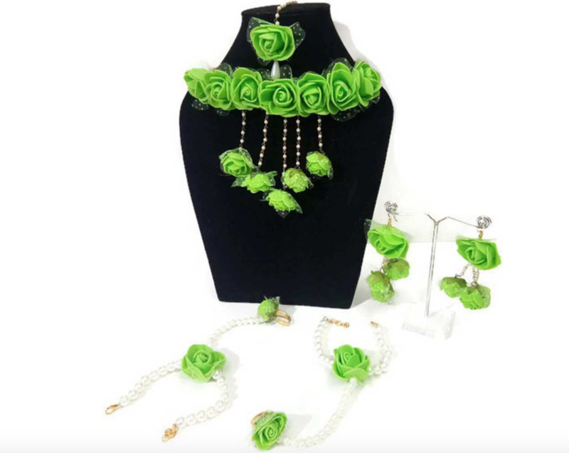 paribhasha Fabric, Paper Jewel Set(Green)