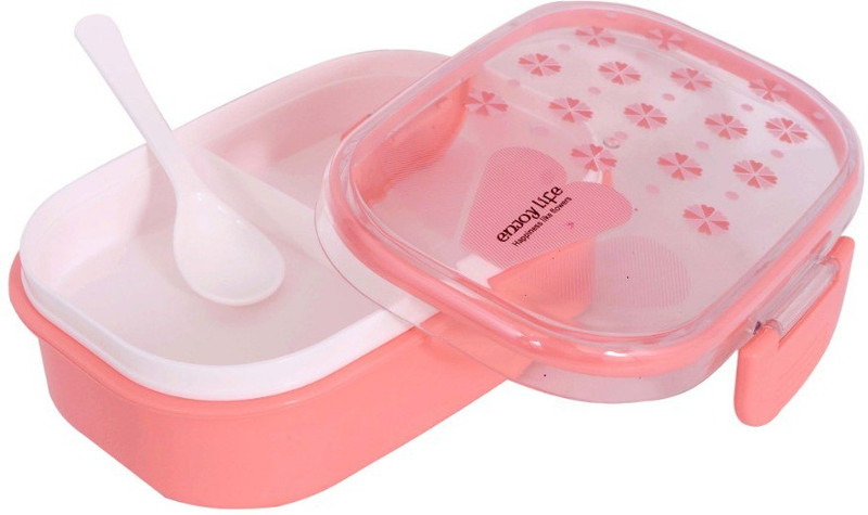 akr Single Compartment Pink 1 Containers Lunch Box 2 Containers Lunch Box(500 ml)