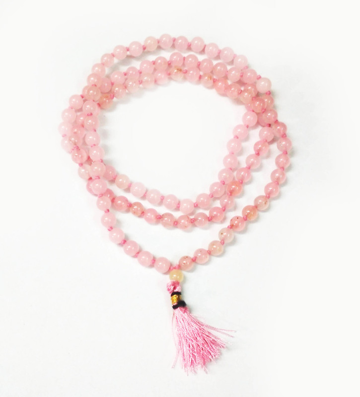 mormukut LIGHT PINK CRYSTAL MALA(HAKIK MALA) Agate Stone Necklace