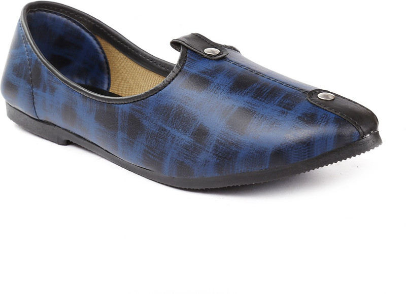 speczo speczoMen's Faux Leather Stylish Jutti's, Nagra's and Mojari's Jutis For Men(Blue)