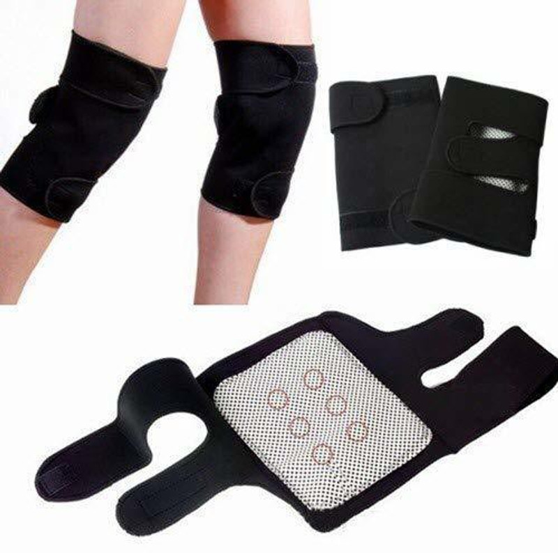 dholakiya Knee Support Belt Tourmaline Knee Braces Support Heating Belt Elbow & Ankle Support(Black)
