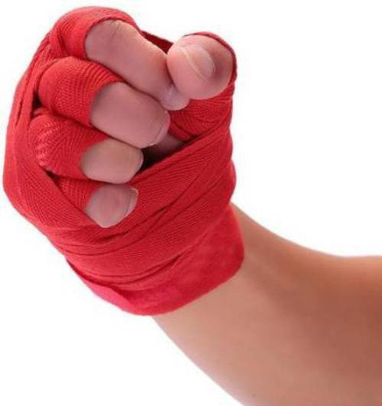 sports trading st Boxing Hand Wrap Hand Strap (1 Pair) Wrist Support (Red) Wrist Support(Red)