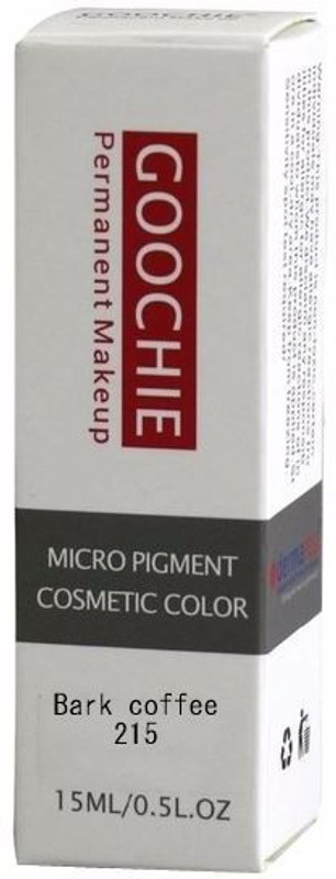 goochie Permanent makeup Pigment Color dark coffee 215 15ml Tattoo Ink(Brown 15 ml)