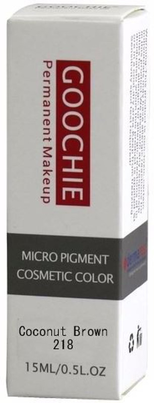 goochie Permanent makeup Pigment Color Coconut Brown(218) 15ml Tattoo Ink(Brown 15 ml)