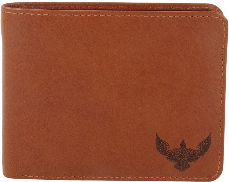 karmanah Men Brown Genuine Leather Wallet(12 Card Slots)