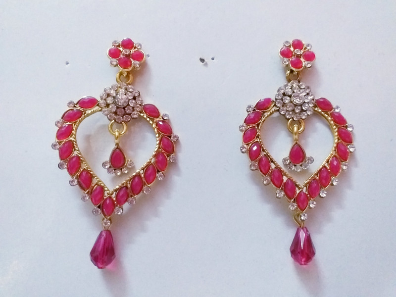 dirhams Dirhams Fashion Earrings for women Ruby Brass Drops & Danglers