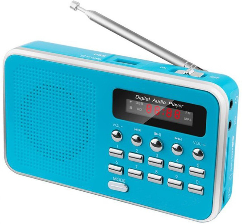 CRETO OD-SM302 Mini Portable Fm Radio FM Radio(Blue)