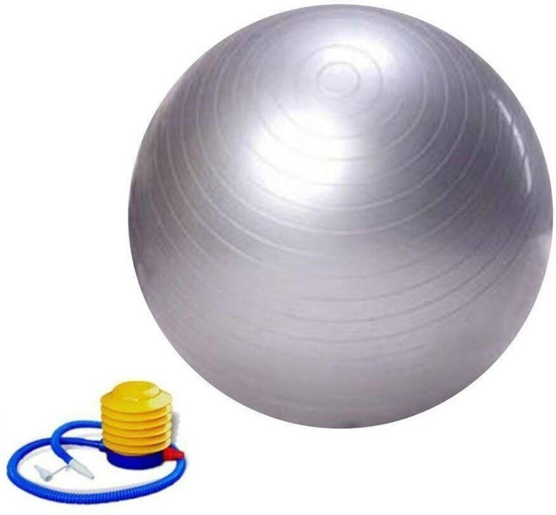 Zeyu Gym Exercise Ball Anti Burst Exercise Equipment For Home-Silver Gym Ball(With Pump)