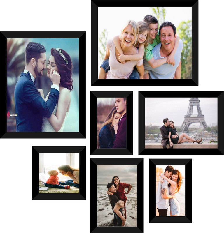 satguru arts Generic Photo Frame(Black, 7 Photos)