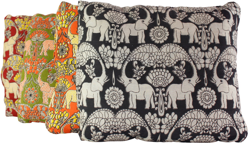 secretprojects 39-BLACK-M Polyester Fibre PRINTED Bed/Sleeping Pillow(Black, Mutlicolor)