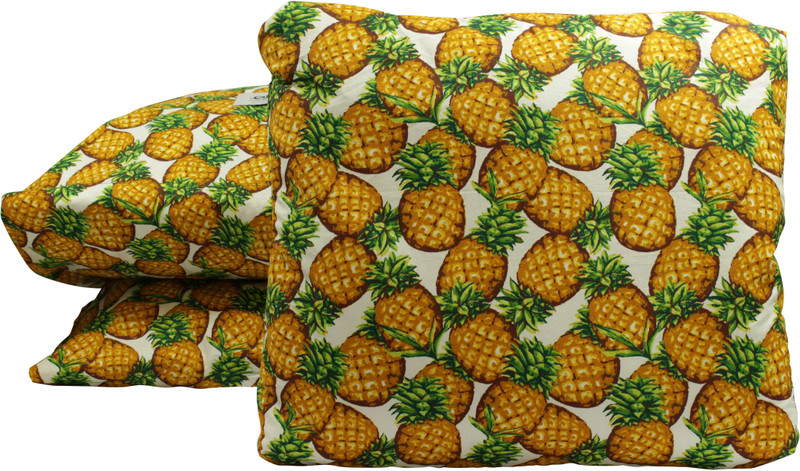 secretprojects 51-YELLOW-M Polyester Fibre PRINTED Bed/Sleeping Pillow(White, Yellow, Green)