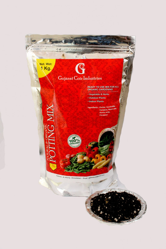 gujarat coir industries POTTING MIX GCI-01 Soil Manure(1 kg Powder)