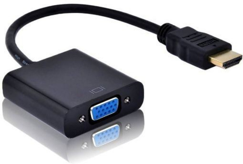ROAR TV-out Cable HDMI to VGA Cable compatible for laptop/PC/TV/Tablet(Black, For Computer)