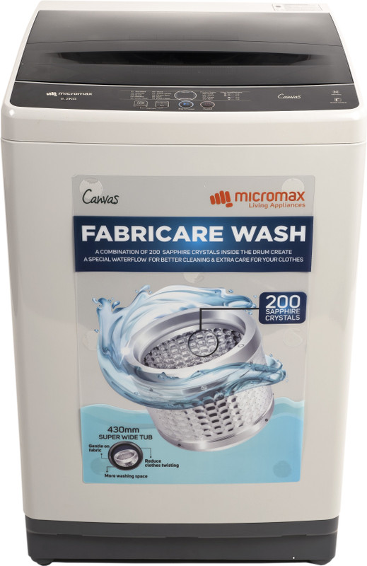Micromax 8.2 kg Fabricare Wash Fully Automatic Top Load Grey(MWMFA821TTSS2GY)