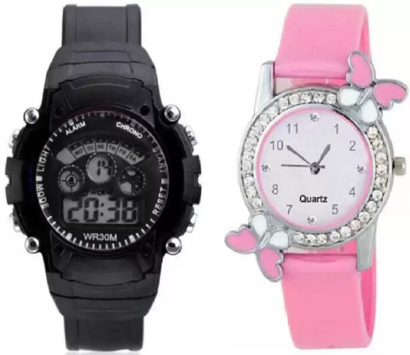 povty STYLISH COMBO OF 2 BEAUTIFUL KIDS LATEST PACK Analog-Digital Watch  - For Boys & Girls