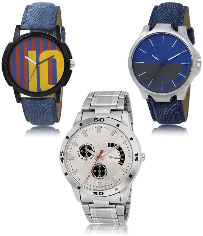 PRAIZY AD10-AD24-AD101 New latest Designer Combo of 3 Analog Watch  - For Men