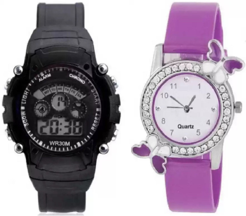 povty STYLISH COMBO OF 2 BEAUTIFUL KIDS LATEST PACK Analog-Digital Watch  - For Boys & Girls