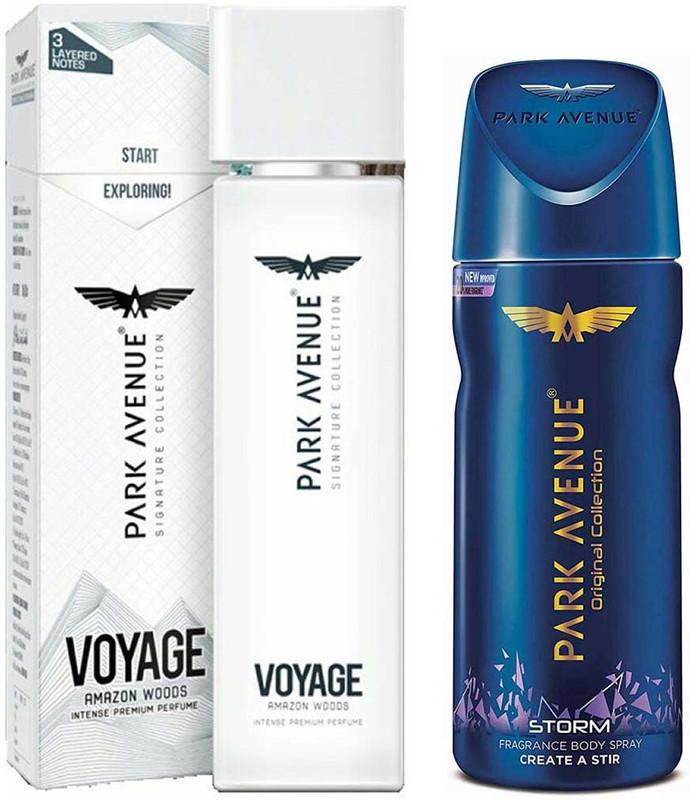 PARK AVENUE WOODS INTENSE PREMIUM PERFUME 120ml + STORM BODY SPRAY 150ml(2 Items in the set)