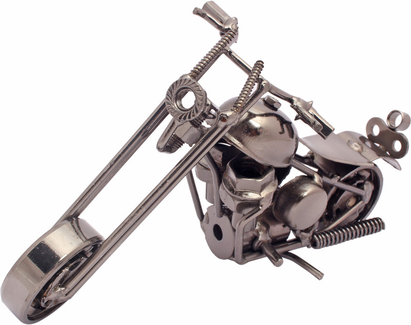 smile4ever Metal showpiece bike Decorative Showpiece  -  17 cm(Iron, Silver)