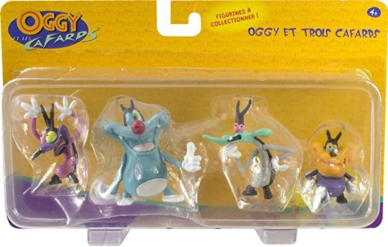 oggy Figurine 3Â Cockroaches, 11204(Multicolor)
