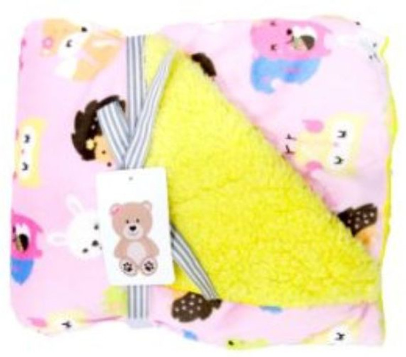 1st baby Printed Crib Crib Baby Blanket(100% Wool, Fox Pink)