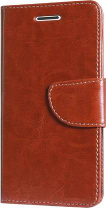 Shopsji Flip Cover for  R17, Modern Gifted Original Leather flip cover For  R17(Brown, Dual Protection)