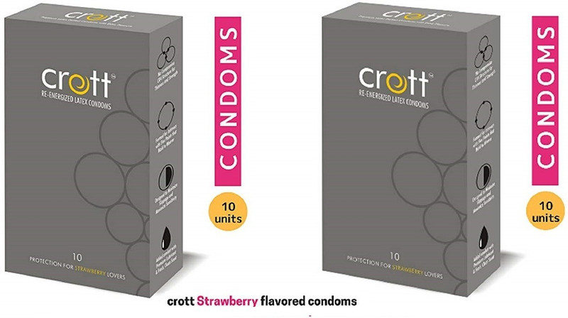 crott Combo set for men health india's first re-Energized dotted condom Condom(Set of 2, 10S)