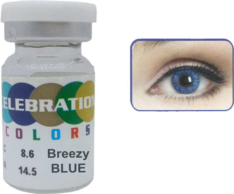 celebration Powered color contact Lens yearly Disposable Pack Of 2 Lens With Affable Lens Case, Spoon And solution Yearly(-6, Colored Contact Lenses, Pack of 2)