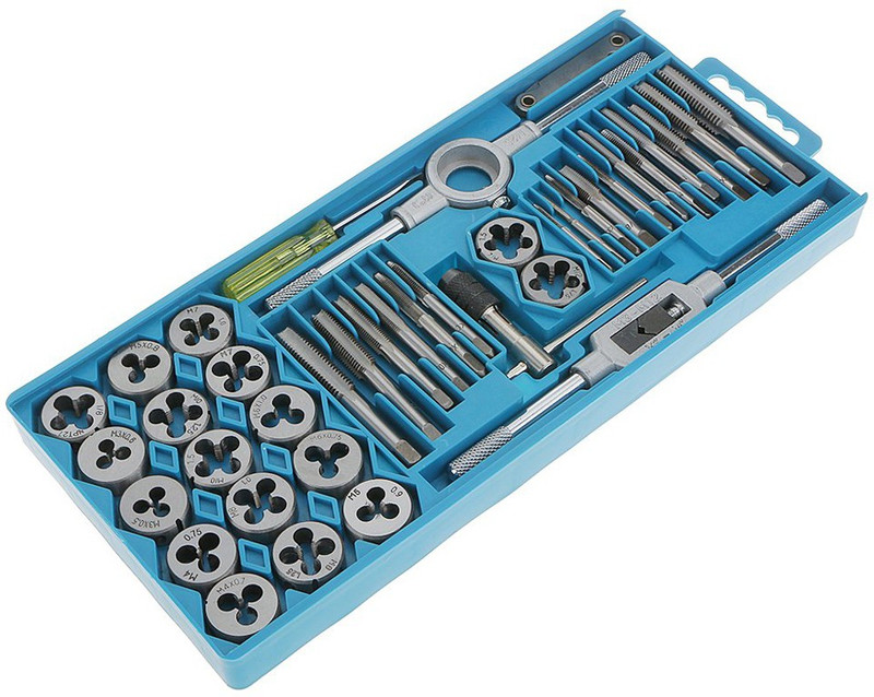uptodateprouducts T&D 40 40Pcs Metric Tap Wrench and Die Pro Set M3-M12