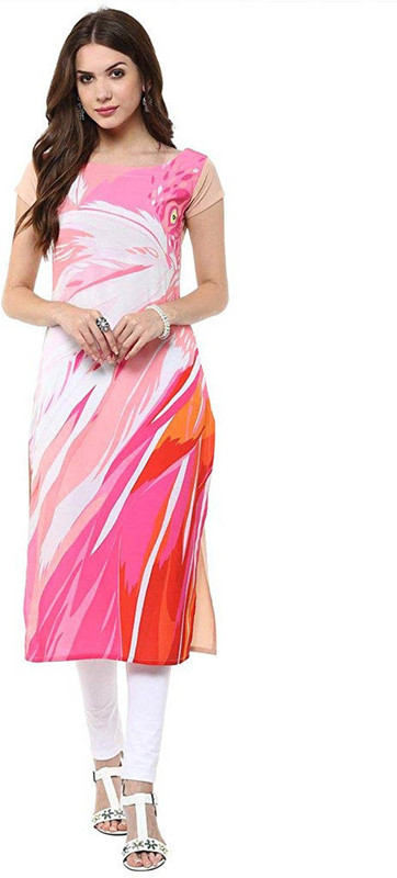 victorian fashion Festive & Party Graphic Print Women Kurti(Multicolor)