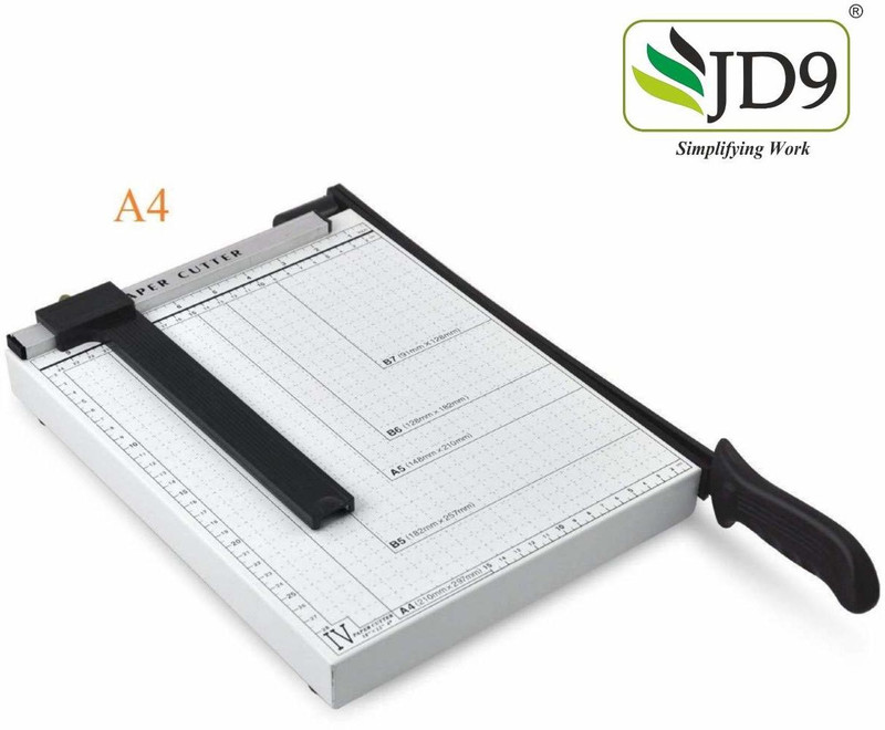 jd9 JD9 Plastic Grip Guillotine Paper Cutter(Set Of 1, White)