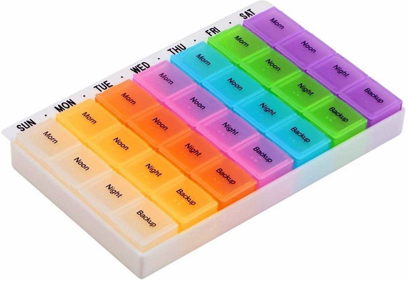 acbp 7 7 Days Medicine Pill Storage Organizer Box Container Pill Box(Multicolor)