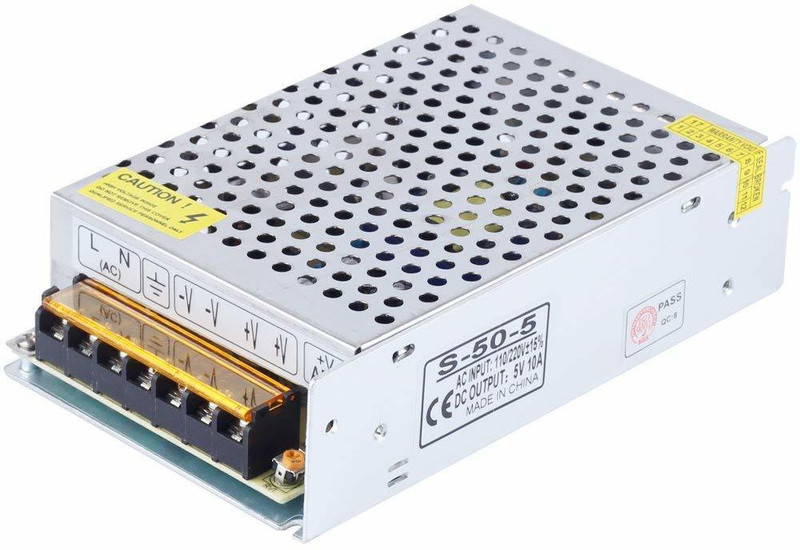 REES52 DC 5V 10A Power Supply Universal Regulated Switching Power Supply 50 Watts PSU(Silver) REES52 DC 5V 10A Power Supply Universal Regulated Switching Power Supply 50 Watts PSU(Silver)