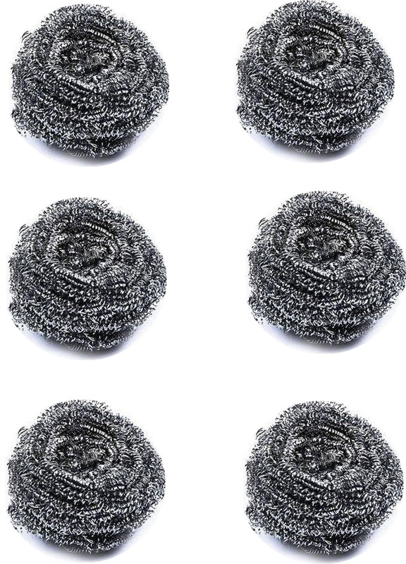 sharmabrothers superior quality steel scrub pad pack of 6 Scrub Pad(Regular, Pack of 6)