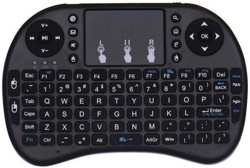 Cpixen MM-9987 MIni wireless keyboard touchpad for TV box/smart TV/computer Android Windows Wireless Handheld Laptop Keyboard Compatible with Desktop, Laptop, Mac(Black)