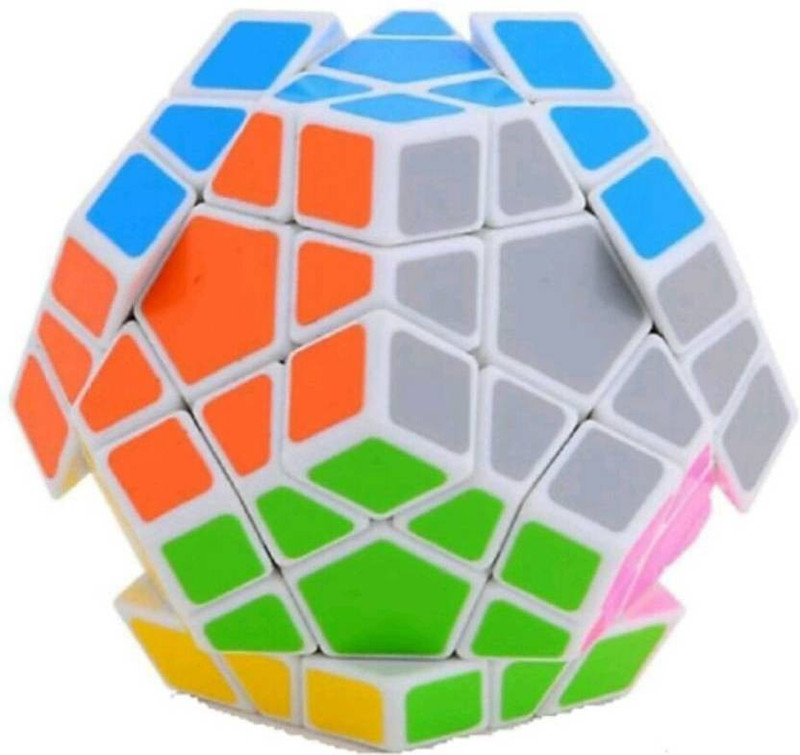 rls solutions Magic Puzzle Cube Brain Teaser Megaminx Cube With White-base (1 Pieces)(1 Pieces)