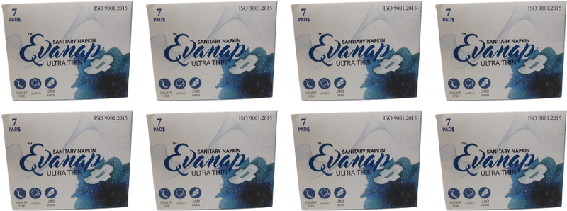 evanap ultra thin cotton pack of 8-XL Sanitary Pad(Pack of 8)