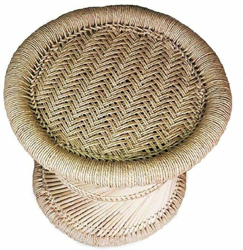 rajasthani handmade mudda Stool(Brown)