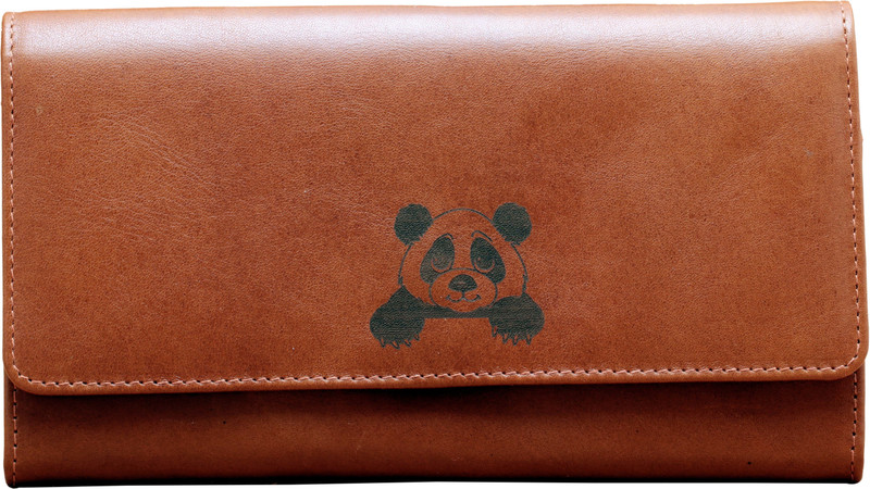 karmanah Women Brown Genuine Leather Wallet(16 Card Slots)