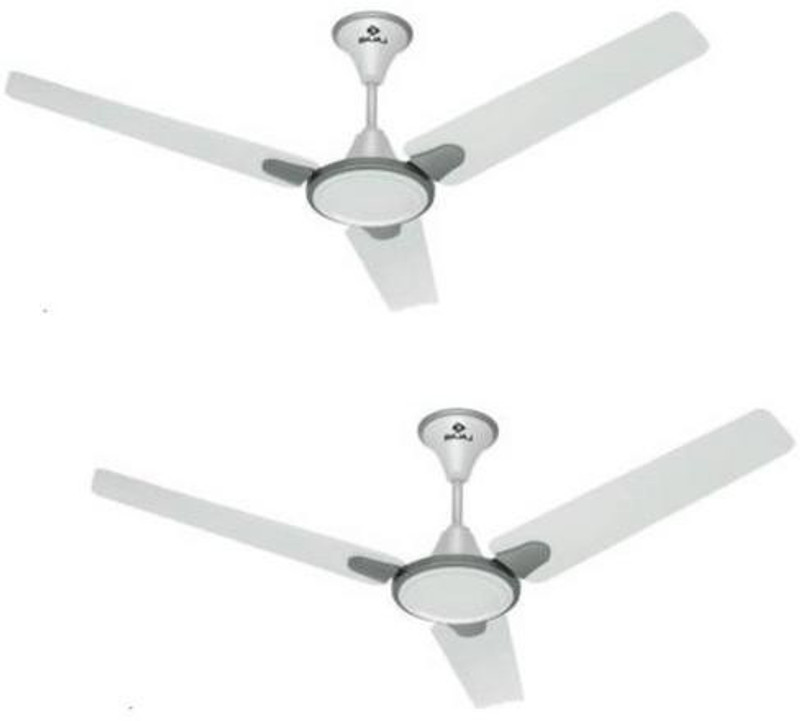 Bajaj Ark Pack Of 2 1200 mm 3 Blade Ceiling Fan(Black White, Pack of 2)