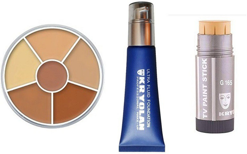 kryolan combo set ultra fluid foundation , paint stick G-165 & CIRCLE FOUNDATION Foundation(CREAM, 45 g)