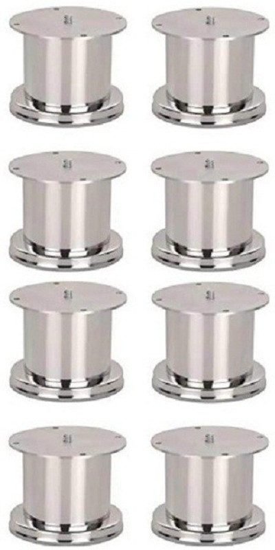 vrunda 4 Inch Stainless Steel Pack of 8pcs Glossy Finish Heavy Duty Sofa Legs Fixed Furniture Caster(Pack of8)