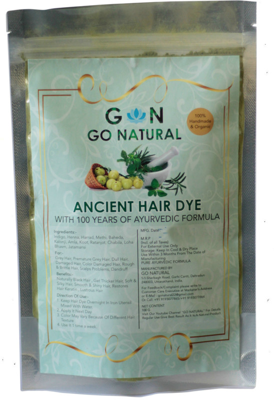 go natural gn Ancient Ayurvedic Herbal Mix for Grey Hair (100 g)(100 g)