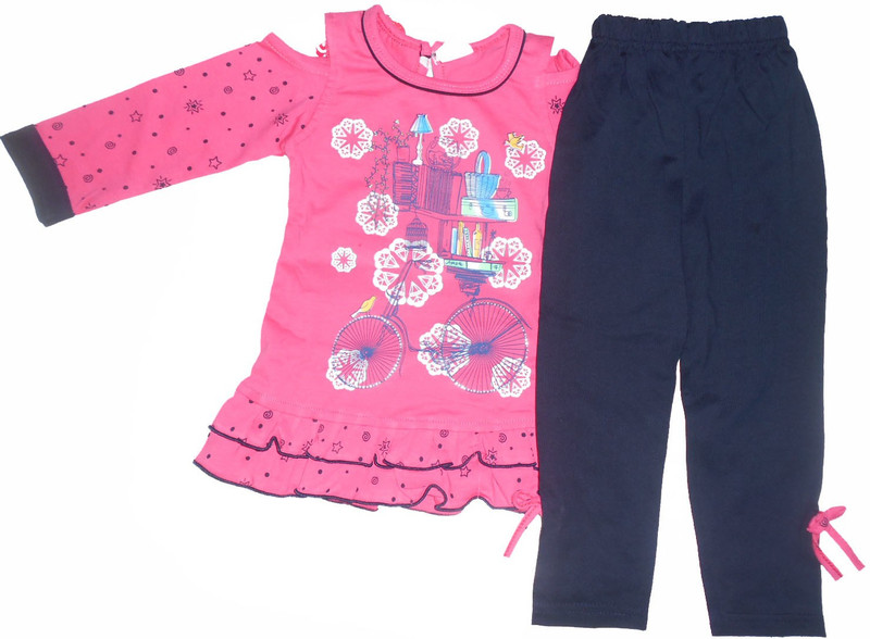 fashion pari Girls Casual Top Legging(Black)