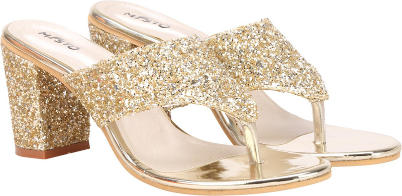 misto Women Gold Heels