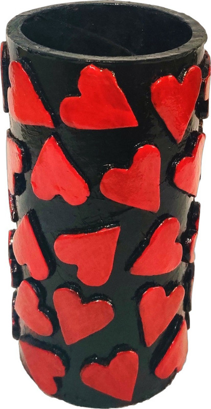 craft machine villa Ceramic Vase(7 inch, Red)