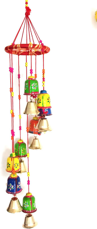 spk Handmade Decorative Hanging -Wind Chimes Wood Windchime(55 inch, Multicolor)