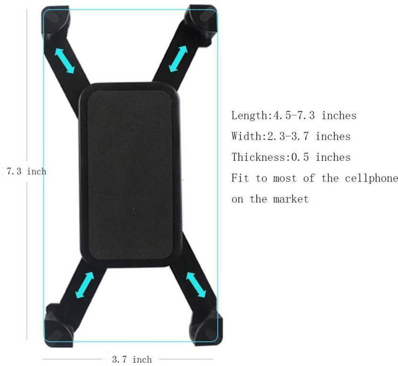 cosmetize AT Motorcycle Mobile Holder With USB Charger | 360 Rotation & Adjustable | With Fast Charging | Bike Mobile Holder(Black)