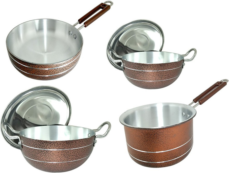 bartan hub Cookware Set(Aluminium, 4 - Piece)